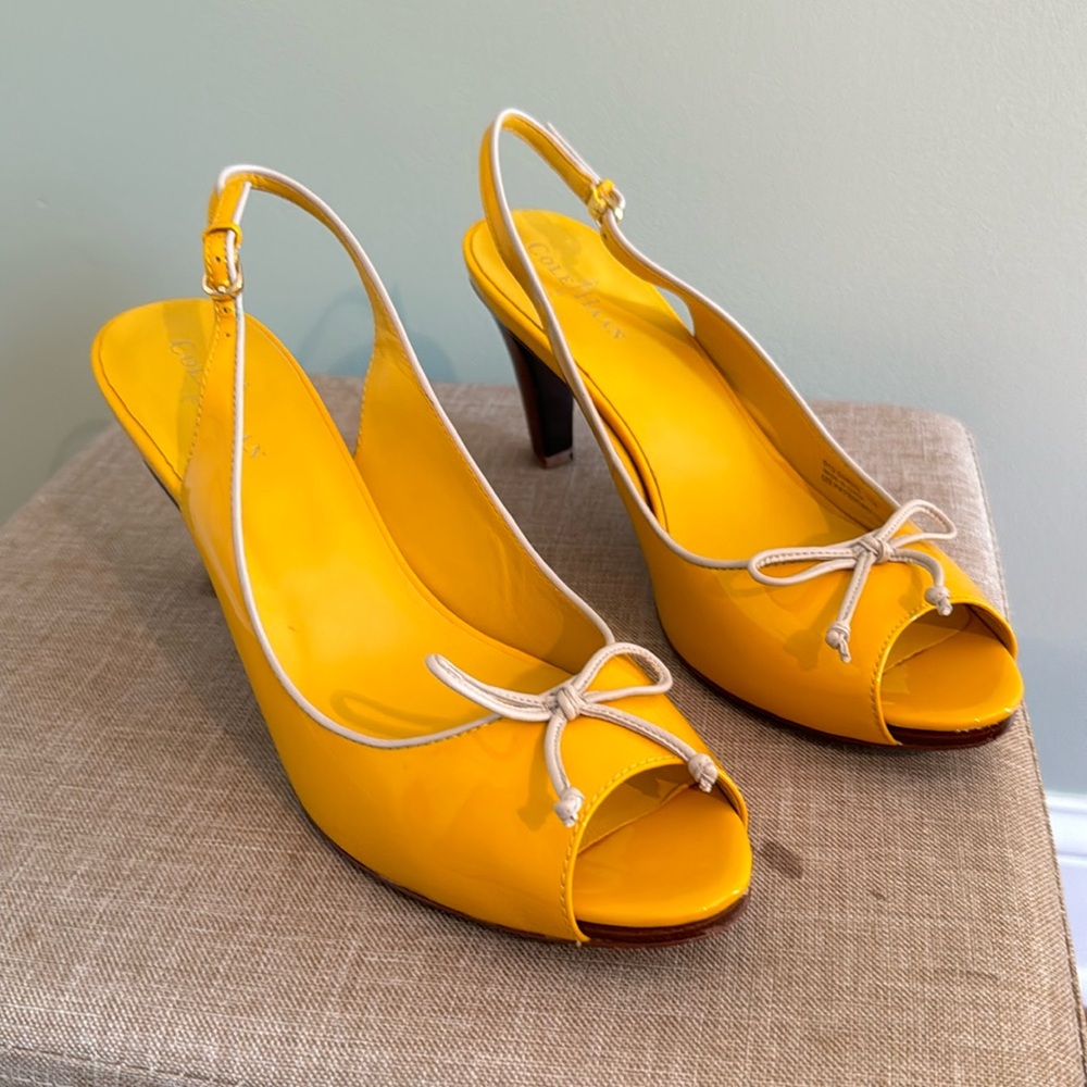 Cole Haan Air Margot Bow sling back pumps size 11 in Sunflower